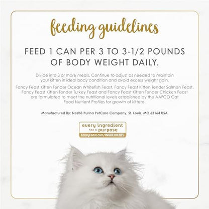 Purina Fancy Feast Wet Kitten Food Variety Pack, 3 oz Cans, 24-Pack