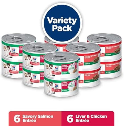 Hill's Science Diet Kitten Formula Wet Cat Food Variety Pack