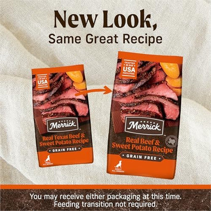 Merrick Grain-Free Dry Dog Food, Texas Beef & Sweet Potato Recipe, 22 lb Bag