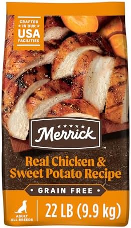 Merrick Grain-Free Dry Dog Food, Chicken & Sweet Potato Recipe, 22 lb Bag