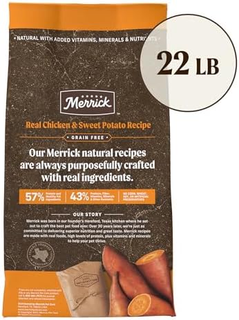 Merrick Grain-Free Dry Dog Food, Chicken & Sweet Potato Recipe, 22 lb Bag