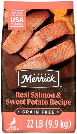 Merrick Grain-Free Dry Dog Food, Salmon & Sweet Potato Recipe, 22 lb Bag