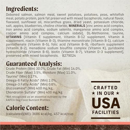 Merrick Grain-Free Dry Dog Food, Salmon & Sweet Potato Recipe, 22 lb Bag