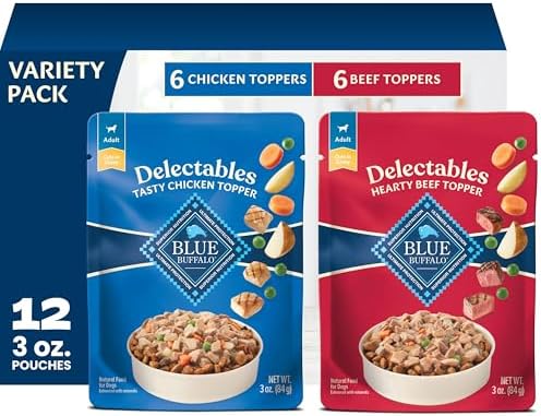 Blue Buffalo Delectables Natural Wet Cat Food Topper Variety Pack, 1.4-oz Tubs (12-Pack)