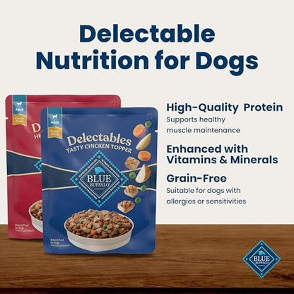 Blue Buffalo Delectables Natural Wet Cat Food Topper Variety Pack, 1.4-oz Tubs (12-Pack)