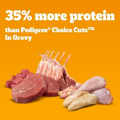 Pedigree High Protein Wet Dog Food Variety Pack, Chicken Flavor, 13.2 oz Cans, 12-Pack