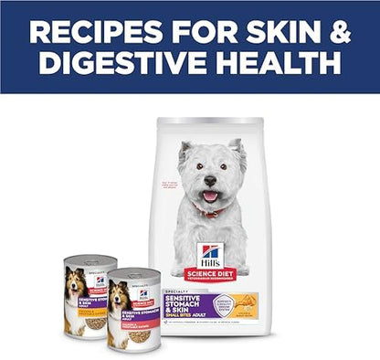 Hill's Science Diet Sensitive Stomach & Skin Small Bites Dry Dog Food, Adult Formula, Chicken Recipe, 4 lb. Bag