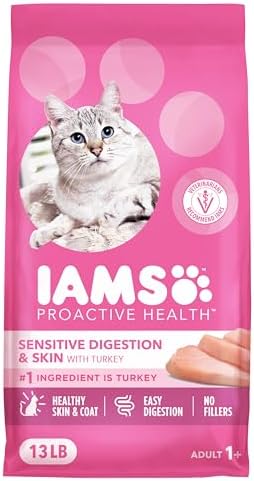 IAMS Proactive Health Sensitive Digestion Adult Dry Dog Food, Turkey Recipe, 12.5 lb Bag
