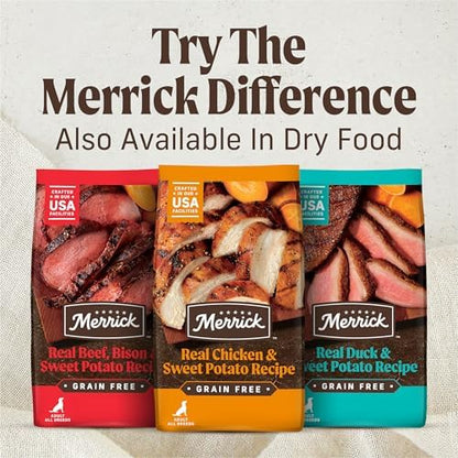 Merrick Grain-Free Favorites Wet Dog Food Variety Pack, 12.7 oz Cans, 12-Pack