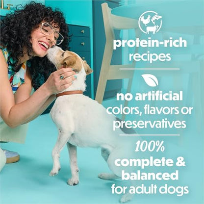 Purina Beneful Small Breed Wet Dog Food Variety Pack, IncrediBites With Real Beef, Chicken and Salmon, 3 oz Cans, 30-Pack