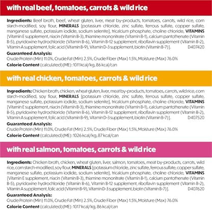 Purina Beneful Small Breed Wet Dog Food Variety Pack, IncrediBites With Real Beef, Chicken and Salmon, 3 oz Cans, 30-Pack