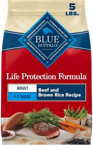 Blue Buffalo Life Protection Formula Natural Adult Dry Dog Food, Chicken & Brown Rice, 5-lb Bag