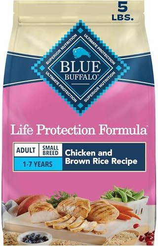 Blue Buffalo Life Protection Formula Natural Adult Dry Dog Food, Lamb & Brown Rice, 5-lb Bag