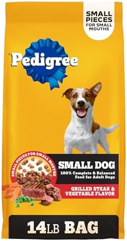 Pedigree Small Dogs Dry Dog Food, Grilled Steak and Vegetable, 14 lb