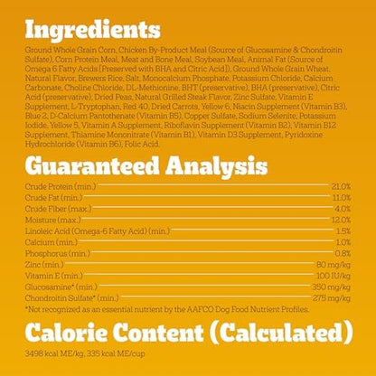 Pedigree Small Dogs Dry Dog Food, Grilled Steak and Vegetable, 14 lb