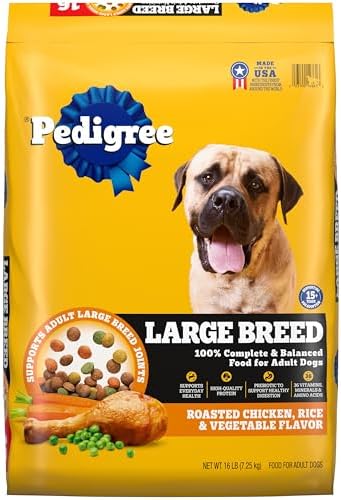 Pedigree Large Breed Adult Dry Dog Food, Roasted Chicken & Vegetable, 16 lb