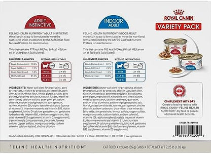 Royal Canin Feline Care Nutrition Instinctive Wet Cat Food Variety Pack, 3 oz Cans, 12-Pack