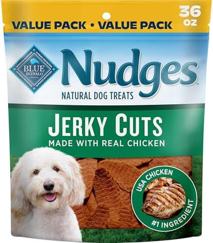 Blue Buffalo Nudges Jerky Cuts Natural Dog Treats, Beef Recipe, 16-oz Bag