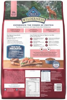 Blue Buffalo Wilderness High Protein Grain-Free Adult Dry Dog Food, Wholesome Grains, Chicken, 22-lb Bag