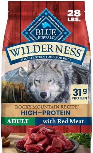 Blue Buffalo Wilderness Mountain Recipe High Protein Grain-Free Adult Dry Dog Food, Red Meat, 22-lb Bag