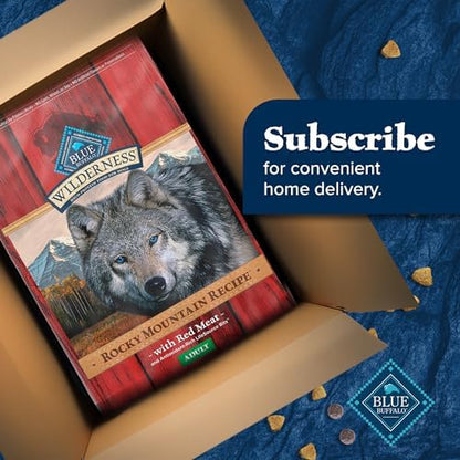 Blue Buffalo Wilderness Mountain Recipe High Protein Grain-Free Adult Dry Dog Food, Red Meat, 22-lb Bag