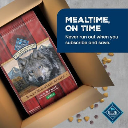 Blue Buffalo Wilderness Mountain Recipe High Protein Grain-Free Adult Dry Dog Food, Red Meat, 22-lb Bag