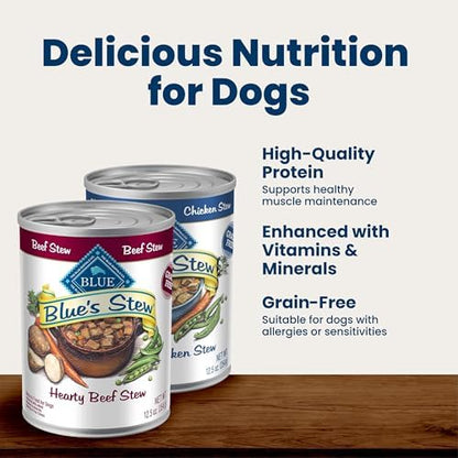 Blue Buffalo Grain-Free Wet Dog Food Variety Pack, Chicken Recipe, 12.5-oz Cans (Pack of 12)