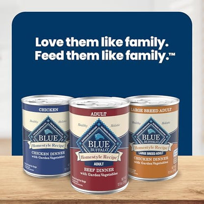 Blue Buffalo Homestyle Recipe Wet Dog Food Variety Pack, Chicken, 12.5-oz Cans (Pack of 12)