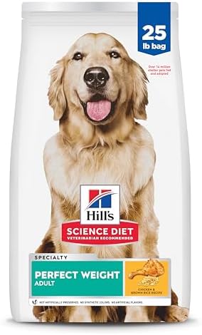 Hill's Science Diet Adult Perfect Weight Dry Dog Food, Chicken & Brown Rice, 25 lb. Bag