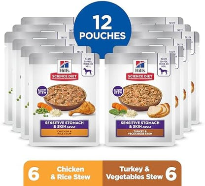 Hill's Science Diet Sensitive Stomach & Skin Wet Dog Food Variety Pack
