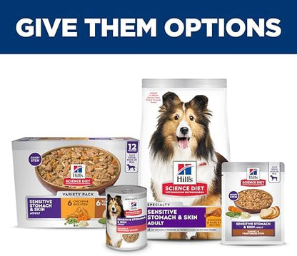 Hill's Science Diet Sensitive Stomach & Skin Wet Dog Food Variety Pack