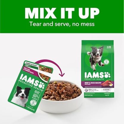 IAMS Proactive Health Adult Dry Dog Food Variety, Chicken Recipe, 7 lb Bag