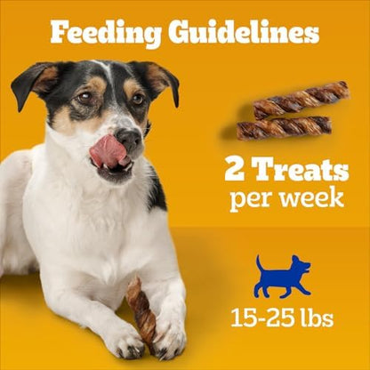 Pedigree Twisty Chews Small Dog Treats, Chicken & Beef, 40 Count