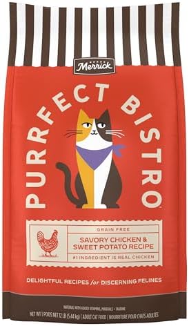Merrick Purrfect Bistro Natural Dry Cat Food, Chicken Recipe, 12 lb Bag