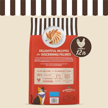 Merrick Purrfect Bistro Natural Dry Cat Food, Chicken Recipe, 12 lb Bag