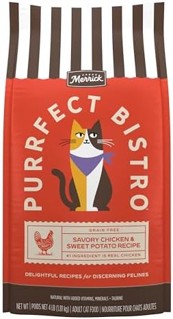 Merrick Purrfect Bistro Natural Dry Cat Food, Chicken Recipe, 4 lb Bag